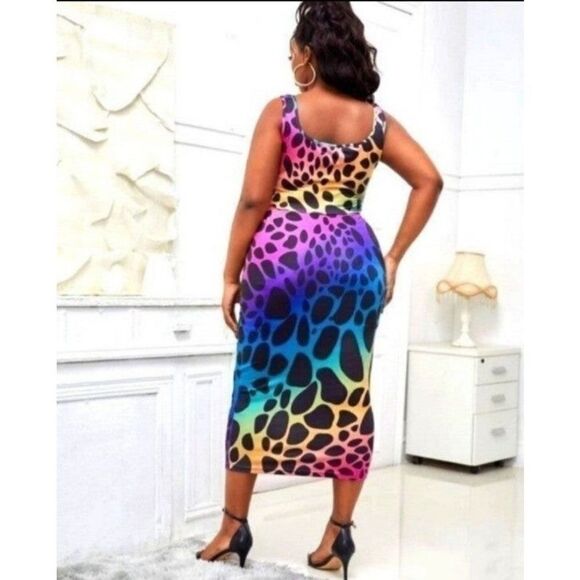 plus size polka-dot color block 2pc set sz 1X - Picture 6 of 6